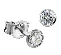 SilberDream weiß Ohrringe Zirkonia 3mm 925er Silber Damen Ohrstecker SDO9203W Silber Ohrstecker