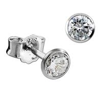 SilberDream weiß Ohrringe Zirkonia 4mm 925er Silber Damen Ohrstecker SDO9204W Silber Ohrstecker