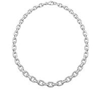 Silberkette 925 Silber Damen Ankerkette 8x diamantiert, Anhängerkette 50cm | 925 Sterling Silber, 8-fach diamantiert, mit Karabinerverschluss