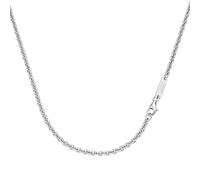 Silberkette GIORGIO MARTELLO MILANO "Ankerkette, massiv, Silber 925" Halsketten Gr. 60 cm, Silber 925 (Sterlingsilber), silberfarben (silber) Damen Silberketten (86765539-60)