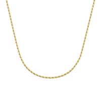 Silberkette "diamantierte Kordelkette, vergoldet, Silber 925" Gr. 60, gold, GIORGIO MARTELLO MILANO, Halsketten, Damen, 60cm, Silber 925 (Sterlingsilber), Silberkette (50700220-60) gold