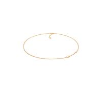 Silberkette ELLI "Halskette Halbmond Astro Mondstein 925 Silber" Gr. 40, gold, Halsketten, Damen, mit Stein, Silber 925 (Sterlingsilber), Silberkette (46174006-40) gold