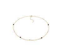 Silberkette ELLI "Halskette Kristalle Perlen Zart Elegant Goldfarben" Gr. 40, gold, Halsketten, Damen, Messing, Silberkette (68078464-40) gold