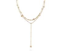 Elli Layer Sterne Kristallen von Swarovski® Weiß 925 Sterling Silber goldfarben Damen