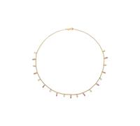 Silberkette ELLI "Halskette Pink Rose 925 Silber, mit Kristallen von Swarovski" Gr. 40, gold, Halsketten, Damen, Silber 925 (Sterlingsilber), Silberkette (77329863-40) gold