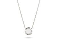 Silberkette ELLI "Halskette Rock Crystal Kreis Transparent 925 Sterling Silber" Gr. 40, silber, Halsketten, Damen, Silber 925 (Sterlingsilber), Silberkette (65972141-40) silber