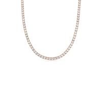 Silberkette ELLI "Halskette Zirkonia Glamouröse Collier Goldfarben" Gr. 40, gold, Halsketten, Damen, mit Stein, Messing, Silberkette (16817731-40) gold