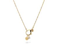 Silberkette ELLI PREMIUM "Halskette Sonne Zirkonia Weiß 925 Sterling Silber" Gr. 45, gold, Halsketten, Damen, Silber 925 (Sterlingsilber), Silberkette (50706047-45) gold