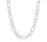 Silberkette - Figaro für Damen und Herren, echte 925er-Sterling-Halskette, hergestellt in Italien, 40,6-76,2 cm Länge, ideal für den Alltag und besondere Anlässe