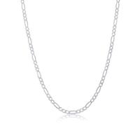 Silberkette - Figaro für Damen und Herren, echte 925er-Sterling-Halskette, hergestellt in Italien, 40,6-76,2 cm Länge, ideal für den Alltag und besondere Anlässe