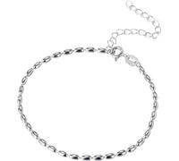 Silberkette FIRETTI "Schmuck Geschenk Silber 925 Armband Kette Fußkette Olivenkette oval" Gr. 21, silber (silberfarben), Halsketten, Herren, 21, Silber 925 (Sterlingsilber), B: 2mm, Silberkette, in ve
