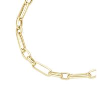 Silberkette "Gliederkette, gelb vergoldet, Silber 925", gold, GIORGIO MARTELLO MILANO, Halsketten, Damen, 45cm, Silber 925 (Sterlingsilber), Silberkette (91291115-0) gold