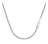 Silberkette "Kordelkette, massiv, Silber 925" Gr. 50, silber, GIORGIO MARTELLO MILANO, Halsketten, Damen, 50cm, Silber 925 (Sterlingsilber), Silberkette (32079534-50) silber