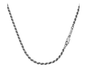 Silberkette "Kordelkette, massiv, Silber 925" Gr. 50, silber, GIORGIO MARTELLO MILANO, Halsketten, Herren, 50cm, Silber 925 (Sterlingsilber), Silberkette (39513356-50) silber