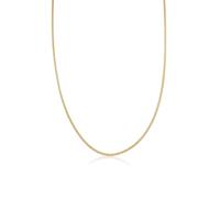 Kuzzoi Herren Halskette 925 Sterling Silber, Basic Panzerkette (2.3 mm) vergoldet, Stäbchenpanzerkette ohne Anhänger für Mann und Frau, Goldene Silberkette, Kettenlänge 55 + 5 cm
