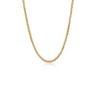 Silberkette KUZZOI "Halskette Herrenschmuck Gliederkette Oxidiert 925 Silber" Gr. 50, gold, Halsketten, Herren, 50, ohne Stein, Silber 925 (Sterlingsilber), Silberkette (78701126-50) gold