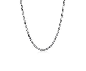 Silberkette KUZZOI "Herren Glieder Königskette Massiv 925 Silber" Gr. 60, schwarz, Halsketten, Herren, 60, ohne Stein, Silber 925 (Sterlingsilber), L: 50, Silberkette (74131843-60) schwarz