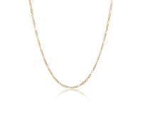 KUZZOI, Halskette Herren Figarokette Massiv Basic Trend 925 Silber in gold, für Herren Gr. 60 cm