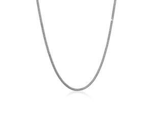 Silberkette KUZZOI "Männer Zopf Schlangenkette 4mm Oxidiert 925 Silber" Gr. 50, silber, Halsketten, Herren, 50, ohne Stein, Silber 925 (Sterlingsilber), L: 50, Silberkette (86705407-50) silber