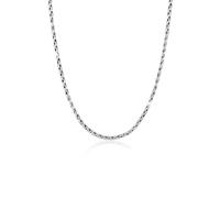 Kuzzoi massive 925 Silber Königskette Herren Halskette, Dicke 4mm, Länge 50 cm, mit Schmuckbox, Herrenkette Silberkette ohne Anhänger - 0110970118_50