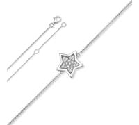 Silberkette ONE ELEMENT "Zirkonia Stern Halskette aus 925 Silber 45 cm", silber, Halsketten, Mädchen, Silber 925 (Sterlingsilber), Silberkette, Symbolische Note - harmonisch gestaltet mit Liebe zum De