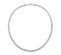 Silberkette SMART JEWEL "Fantasiekette 4-kant diamantiert, massiv, Silber 925" Gr. 50, silber, Halsketten, Herren, 50cm, Silber 925 (Sterlingsilber), Silberkette (52052126-50) silber
