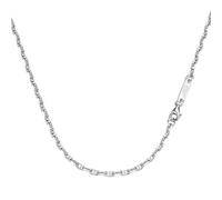 Silberkette "Stegankerkette, diamantiert, massiv, Silber 925" Gr. 60, silber, GIORGIO MARTELLO MILANO, Halsketten, Herren, 60cm, Silber 925 (Sterlingsilber), Silberkette (13578519-60) silber