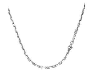 Silberkette "Stegankerkette, diamantiert, massiv, Silber 925" Gr. 60, silber, GIORGIO MARTELLO MILANO, Halsketten, Herren, 60cm, Silber 925 (Sterlingsilber), Silberkette (83760306-60) silber