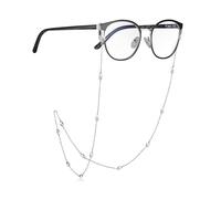 SILBERKETTEN STORE DEIN SCHMUCK ONLINE SHOP Brillenkette No. 7 | bestehend aus einer Ankerkette 1,4mm mit Oliven | aus echt 925 Silber | nickelfrei und hochglanzpoliert