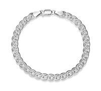 SILBERKETTEN STORE DEIN SCHMUCK ONLINE SHOP Doppel-Panzerkette Armband mit einer Breite von 5,8mm | echt 925 Silber | nickelfrei | hochglanzpoliert | Silberarmband mit Karabinerverschluß