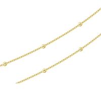Silberketten Store DEIN SCHMUCK ONLINE SHOP Edle Erbskette Breite 1mm mit Kugeln | aus echt 333 Gold | hochglanzpoliert | mit Federringverschluß