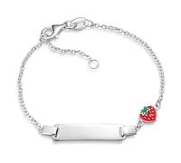 SILBERKETTEN STORE DEIN SCHMUCK ONLINE SHOP Kinder/Baby Gravur-Armband Erbse 1,5mm mit Erdbeere |inklusive Gravur | echt 925 Silber