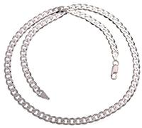 SILBERKETTEN STORE DEIN SCHMUCK ONLINE SHOP Panzerkette Breite 5mm |echt 925 Silber| hochglanzpolierte Silberkette mit Karabiner