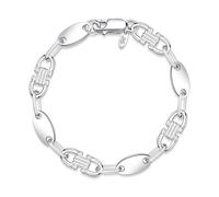 Silberketten Store DEIN SCHMUCK ONLINE SHOP Plattenkette Steigbügelkette Armband mit einer Breite von 8,5mm |echt 925 Silber | hochglanzpoliert mit stabilem Karabinerverschluß