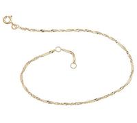 Silberketten Store Fußkette Singapur - 1,4mm Breite - Länge wählbar 23-30cm - echt 333 Gold