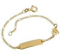 Silberketten Store Gravurarmband Baby ID Armband mit Herz, 333 Gold, inkl. Gravur, Länge wählbar von 12-16cm