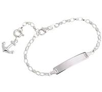 Silberketten Store ID-Gravurarmband Erbse 2,3mm mit Anker, 925 Silber, inkl. Gravur, 16cm variabel einstellbar