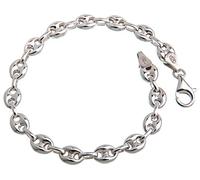 Silberketten Store Kaffeebohnen-Armband Silberarmband Breite 6,5mm 925 Silber Länge wählbar von 16cm-25cm