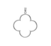 SILBERMOOS Damen Anhänger Blumen Kleeblatt glänzend 925 Sterling Silber