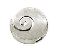 SILBERMOOS Damen Anhänger große Spirale Kreis rund offen gebürstet 925 Sterling Silber