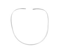 SILBERMOOS Damen Halsreif Silber 42 cm offen massiv matt 925 Sterling Silber