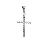 SILBERMOOS Damen Kreuzanhänger Anhänger Kreuz aus kleinen Kugeln 925 Sterling Silber