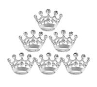 Silberne Kronenförmige Brosche 6 Stück-pack aus Legierung Geschenkideen | Eleganter Pin für Bürooutfits, Prom und Taschen, Mix And Match Stil, für Performer und Brautjungfern