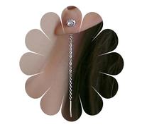 Silberne Quasten-Ketten-Ohrringe, Einfädler-Ohrringe, silberne lange Ketten-Fädel-Ohrringe, Durchzieh-Ohrringe für Frauen (Sline)