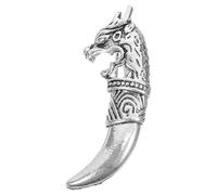 Silberne Wolf Brosche Retro Herren Anstecknadel für Sakko Krawatte | Zinklegierung Metall Schmuck, Vintage Stil, Dekorative Nadel, Fixiert Schals