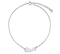 Silbernes Fußkettchen Love 23 + 3 cm