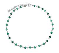 Silbernes Fußkettchen mit echtem Smaragd Arika