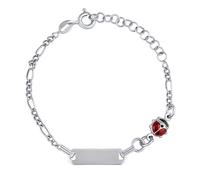 Silbernes Kinderarmband Belle mit Marienkäfer
