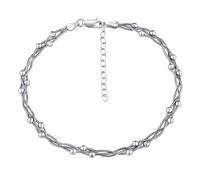 Silbernes verflochtenes Armband für Damen Calesia 19 + 3 cm