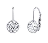 Silberohrringe mit klaren Zirkonen